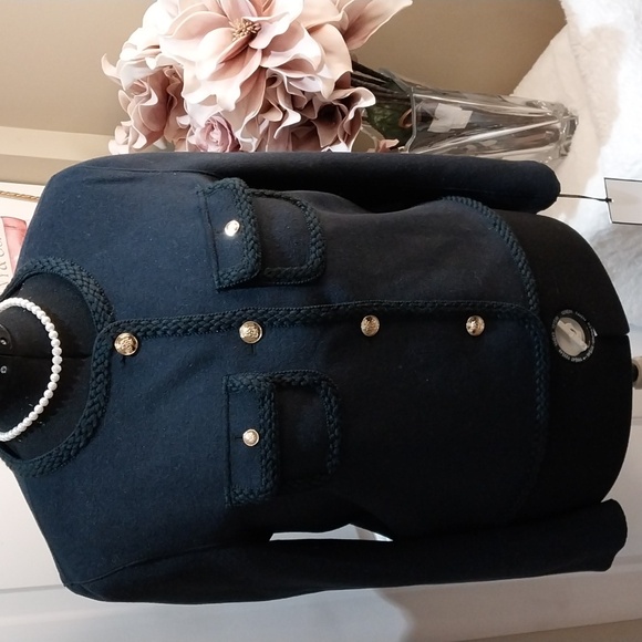 NWT XL BAGATELLE Chic Navy Women's Blazer with Gold Accents - Picture 7 of 17